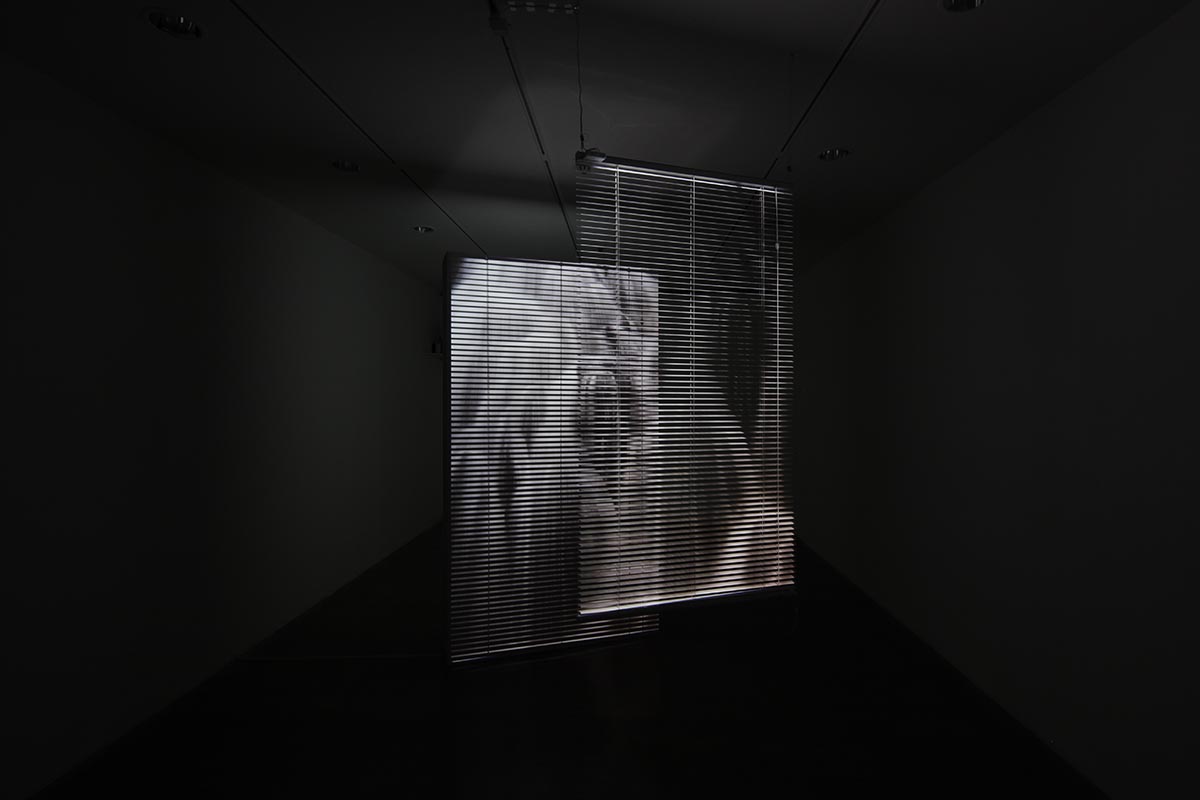 “puppet study #4”, 2010. Video projection with program controlled blind, dimension variable, installation view. Photo by Tsuyoshi Saito. Courtesy of Contemporary Art Gallery, Art Tower Mito.