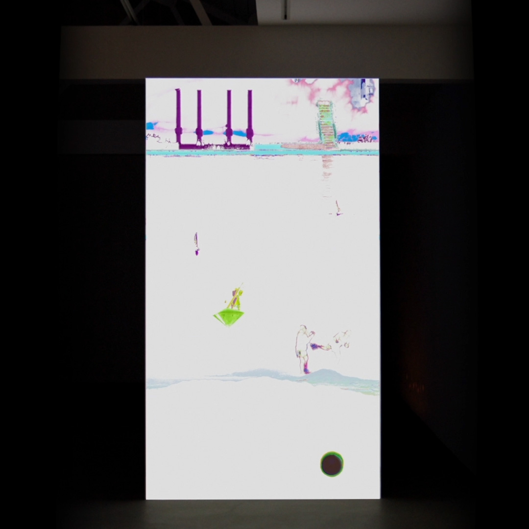 “Quiet Hole”, 2009. HD video, silent, 6min, installation view. Courtesy of Ota Fine Arts.